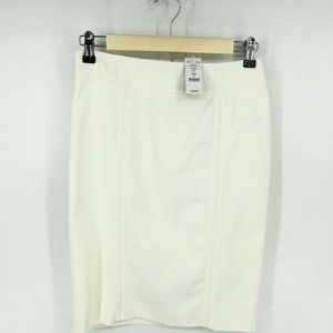 NWT White House Black Market White Pencil Skirt